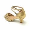 Dance Shoes | Women’s Latin Shoes Buckle High Heel PU Leather Indoor Solid Color Dance Shoes Gold – Womens