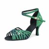 Dance Shoes | Women’s Latin Shoes Flare Heel Glitter Indoor Dance Shoes Green – Womens