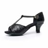 Dance Shoes | Women’s Latin Shoes High Heel Glitter Faux Leather Indoor Solid Color Dance Shoes Black – Womens