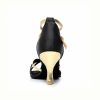 Dance Shoes | Women’s Latin Shoes High Heel Satin Faux Leather Indoor Color Block Dance Shoes Black – Womens