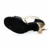 Dance Shoes | Women’s Latin Shoes High Heel Satin Faux Leather Indoor Color Block Dance Shoes Black – Womens