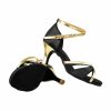 Dance Shoes | Women’s Latin Shoes High Heel Satin Indoor Color Block Dance Shoes Black – Womens