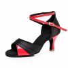 Dance Shoes | Women’s Latin Shoes High Heel Satin Indoor Color Block Dance Shoes Gold – Womens