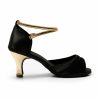 Dance Shoes | Women’s Latin Shoes High Heel Satin Indoor Color Block Dance Shoes Gold – Womens