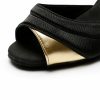 Dance Shoes | Women’s Latin Shoes High Heel Satin Indoor Color Block Dance Shoes Gold – Womens