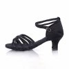 Dance Shoes | Women’s Latin Shoes High Heel Satin Indoor Solid Color Dance Shoes Black – Womens