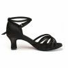 Dance Shoes | Women’s Latin Shoes High Heel Satin Indoor Solid Color Dance Shoes Black – Womens