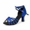 Dance Shoes | Women’s Latin Shoes High Heel Satin Indoor Solid Color Dance Shoes Black – Womens