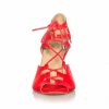 Dance Shoes | Women’s Latin Shoes High Heel Satin Indoor Solid Color Dance Shoes Red – Womens