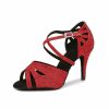 Dance Shoes | Women’s Latin Shoes Hollow-out Rhinestone High Heel Glitter Indoor Solid Color Dance Shoes Red – Womens