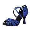 Dance Shoes | Women’s Latin Shoes Rhinestone High Heel Satin Indoor Solid Color Dance Shoes Champagne – Womens