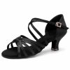 Dance Shoes | Women’s Latin Shoes Rhinestone Satin Dance Shoes Brown – Womens