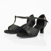 Dance Shoes | Women’s Latin Shoes Satin Indoor Solid Color Dance Shoes Black – Womens