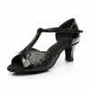 Dance Shoes | Women’s Latin Shoes Sequin Glitter Indoor Dance Shoes Silver – Womens