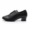 Dance Shoes | Women’s Practice Shoes Chunky Heel Block Heel Leather Indoor Solid Color Dance Shoes Black – Womens