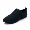 Dance Shoes | Women’s Practice Shoes Lace-up Flat Heel Canvas Indoor Solid Color Dance Shoes Black – Womens