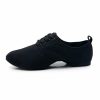 Dance Shoes | Women’s Practice Shoes Lace-up Flat Heel Canvas Indoor Solid Color Dance Shoes Black – Womens