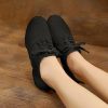 Dance Shoes | Women’s Practice Shoes Lace-up Flat Heel Canvas Indoor Solid Color Dance Shoes Black – Womens