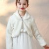 Flower Girl Accessories | Flower Girl Accessories Faux Fur Wraps With Bow Ivory – Womens