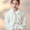 Flower Girl Accessories | Flower Girl Accessories Faux Fur Wraps With Bow Ivory – Womens