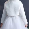 Flower Girl Accessories | Flower Girl Accessories Faux Fur Wraps With Bow White – Womens