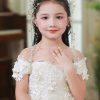 Flower Girl Accessories | Flower Girl Accessories Polyester Headpieces With Beading (Set of 2 pieces) White – Womens