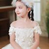 Flower Girl Accessories | Flower Girl Accessories Polyester Headpieces With Beading/Faux Feather (Set of 2 pieces) White – Womens