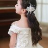 Flower Girl Accessories | Flower Girl Accessories Polyester Headpieces With Beading/Faux Feather (Set of 2 pieces) White – Womens