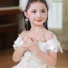 Flower Girl Accessories | Flower Girl Accessories Polyester Headpieces With Faux Feather (Set of 2 pieces) White – Womens