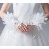 Flower Girl Accessories | Flower Girl Accessories Polyester Wrist Length Glove With Applique/Crystal/Flower/Lace Ivory – Womens