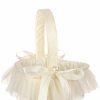 Flower Girl Accessories | Flower Girl Accessories Polyester/Pearls Flower Basket With Beading/Ribbons (Sold in a single piece) Beige – Womens