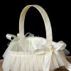 Flower Girl Accessories | Flower Girl Accessories Polyester/Pearls Flower Basket With Beading/Ribbons (Sold in a single piece) Beige – Womens