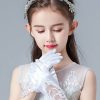 Flower Girl Accessories | Flower Girl Accessories Satin/Elastic With Imitation Pearls White – Womens