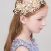 Flower Girl Accessories | Flower Girl Accessories Tulle Headpieces With Flower/Imitation Pearls Pink – Womens