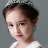 Flower Girl Accessories | Flower Girl Alloy Tiaras With Rhinestones (Sold in a single piece) Silver – Womens