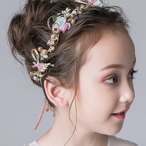 Flower Girl Accessories | Flower Girl Alloy/Plastic Flower Headband/Headpieces With Applique/Beading/Flower/Imitation Pearls (Sold in a single piece) Multicolor – Womens