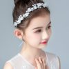 Flower Girl Accessories | Flower Girl Alloy/Plastic Headbands/Headpieces With Beading Silver – Womens