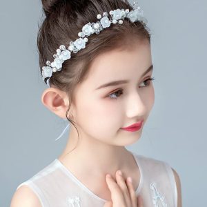 Flower Girl Accessories | Flower Girl Alloy/Plastic Headbands/Headpieces With Beading Silver – Womens