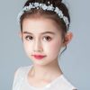 Flower Girl Accessories | Flower Girl Alloy/Plastic Headbands/Headpieces With Beading Silver – Womens