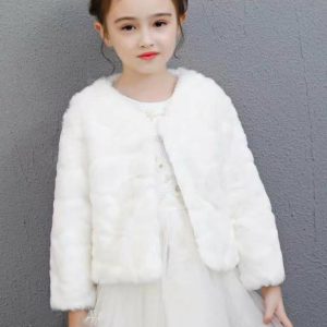 Flower Girl Accessories | Flower Girl Faux Fur Wraps White – Womens