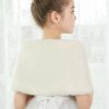 Flower Girl Accessories | Flower Girl Faux Fur Wraps With Rhinestones Ivory – Womens