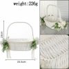 Flower Girl Accessories | Flower Girl Polyester/Alloy Flower Basket With Flower/Lace White – Womens