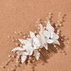 Flower Girl Accessories | Flower Girl Polyester/Alloy/Chiffon Tiaras/Headpieces With Lace/Imitation Pearls/Sequin (Sold in a single piece) Gold – Womens