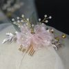 Flower Girl Accessories | Flower Girl Polyester/Alloy/Tulle Headpieces With Beading/Flower (Sold in a single piece) Pink – Womens