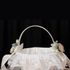 Flower Girl Accessories | Flower Girl Polyester/Plastic Flower Basket With Flower/Imitation Pearls/Lace (Sold in a single piece) Ivory – Womens