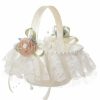 Flower Girl Accessories | Flower Girl Polyester/Plastic Flower Basket With Flower/Imitation Pearls/Lace (Sold in a single piece) Ivory – Womens