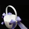 Flower Girl Accessories | Flower Girl Polyester/Plastic Flower Basket With Imitation Pearls/Rhinestones (Sold in a single piece) Purple – Womens