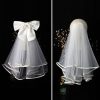 Flower Girl Accessories | Flower Girl Polyester/Tulle Veils With Ribbons (Sold in a single piece) White – Womens