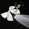 Flower Girl Accessories | Flower Girl Polyester/Tulle Veils With Ribbons (Sold in a single piece) White – Womens