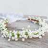 Flower Girl Accessories | Flower Girl PU/Plastic Flower Headband/Tiaras/Wristband/Headpieces With Flower/Ribbons (Set of 2 pieces) As Picture – Womens